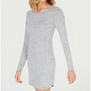 🦋 Juniors' Lace-Up Melange Jersey Dress